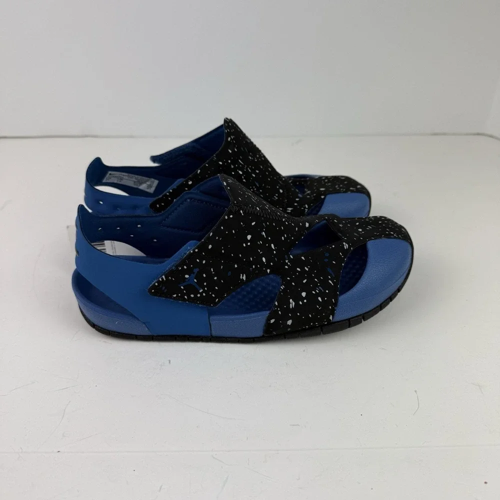 Nike Toddler Jordan Flare Sandals Slip On Blue Black CI7850 404 Size 2C